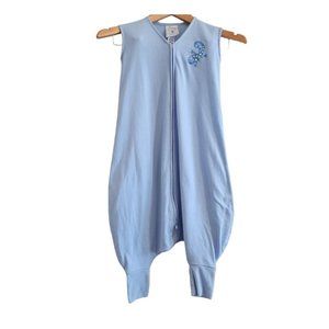 Halo Sleep Sack Early Walker Wearable Blanket Blue Full Zip w/Lizard L/12-18M
